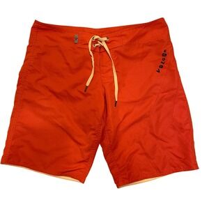 Volcom Board Shorts Swim Trunks Solid 11" Coral Pink Surf Beach Men's‎ Size M
